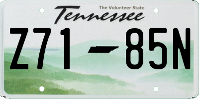 TN license plate Z7185N