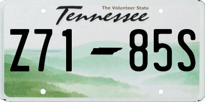TN license plate Z7185S