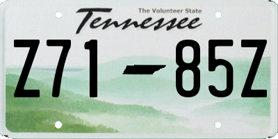TN license plate Z7185Z