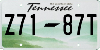 TN license plate Z7187T