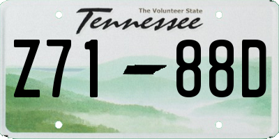 TN license plate Z7188D