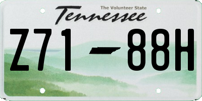 TN license plate Z7188H