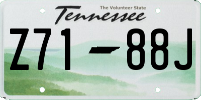 TN license plate Z7188J
