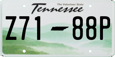 TN license plate Z7188P