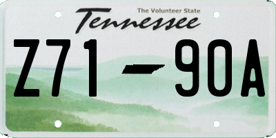 TN license plate Z7190A