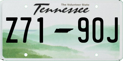 TN license plate Z7190J