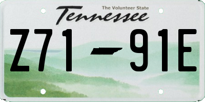 TN license plate Z7191E