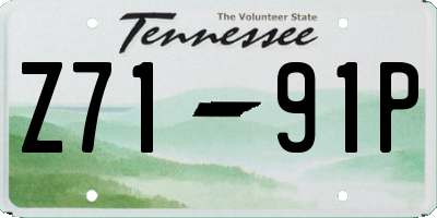 TN license plate Z7191P