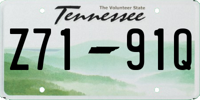 TN license plate Z7191Q