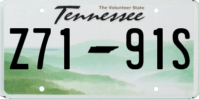 TN license plate Z7191S