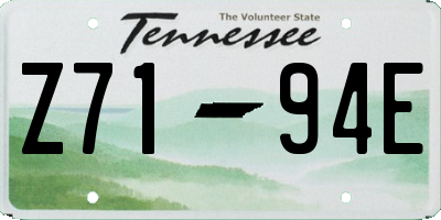 TN license plate Z7194E