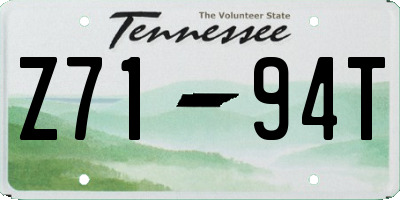 TN license plate Z7194T