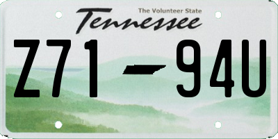 TN license plate Z7194U