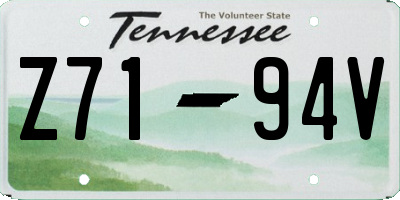 TN license plate Z7194V