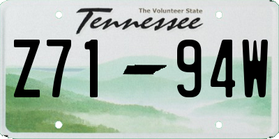 TN license plate Z7194W