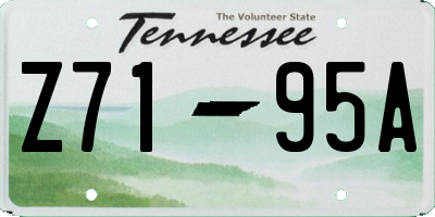 TN license plate Z7195A