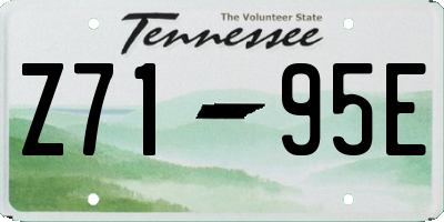 TN license plate Z7195E