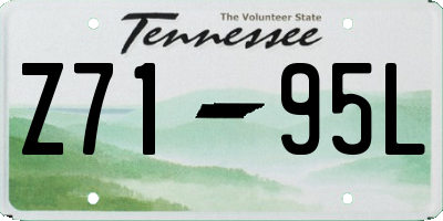 TN license plate Z7195L