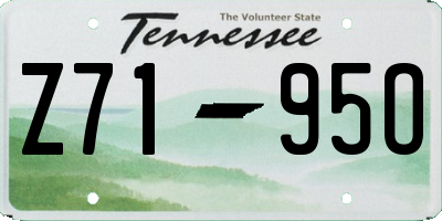 TN license plate Z7195O