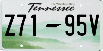 TN license plate Z7195V