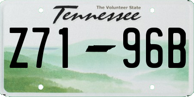 TN license plate Z7196B