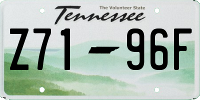 TN license plate Z7196F