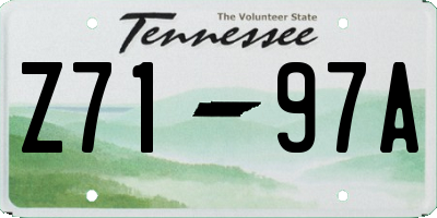 TN license plate Z7197A