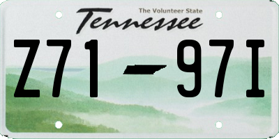 TN license plate Z7197I
