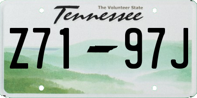 TN license plate Z7197J