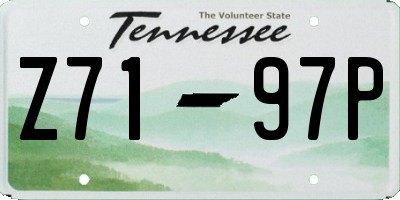 TN license plate Z7197P