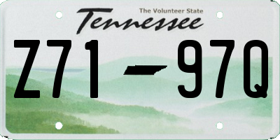 TN license plate Z7197Q