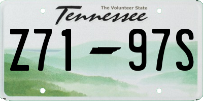 TN license plate Z7197S