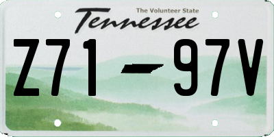 TN license plate Z7197V