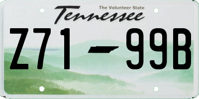 TN license plate Z7199B