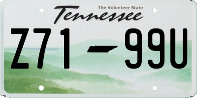 TN license plate Z7199U