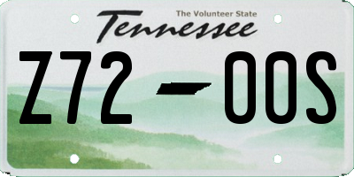 TN license plate Z7200S