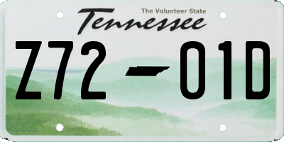 TN license plate Z7201D