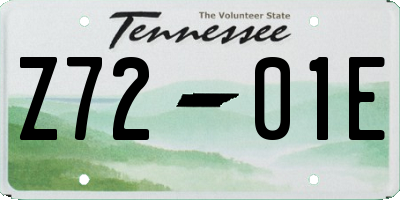 TN license plate Z7201E