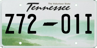 TN license plate Z7201I