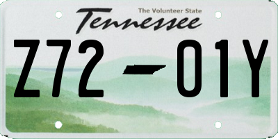 TN license plate Z7201Y