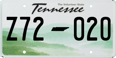 TN license plate Z7202O
