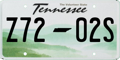 TN license plate Z7202S