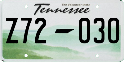 TN license plate Z7203O