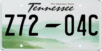 TN license plate Z7204C