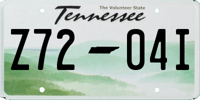 TN license plate Z7204I