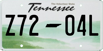 TN license plate Z7204L