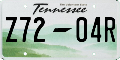 TN license plate Z7204R