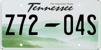 TN license plate Z7204S