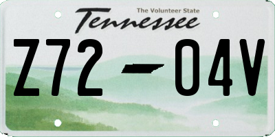 TN license plate Z7204V