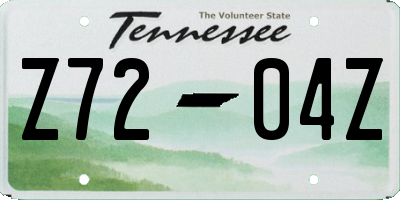 TN license plate Z7204Z
